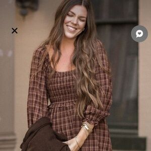 Neuflora Gianna Dress Plum Plaid